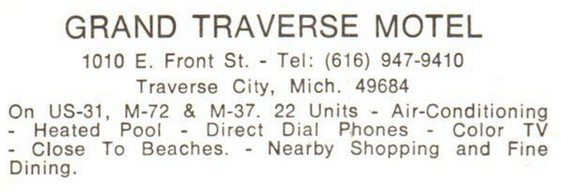 Grand Traverse Motel - Vintage Postcard